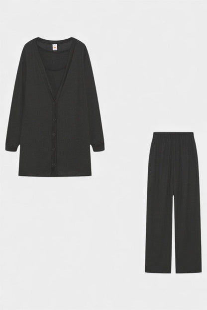 Clélia™ - Cozy Knit Three-Piece Ensemble
