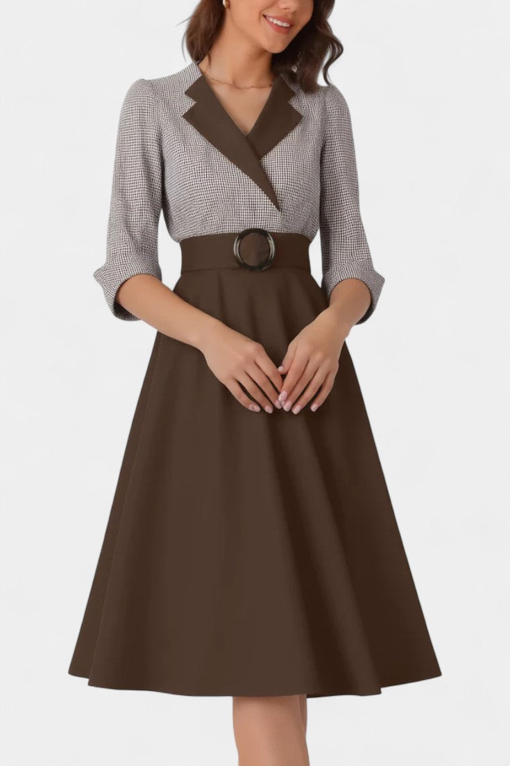 Maria Midi Blazer Dress Featuring a Circular Belt