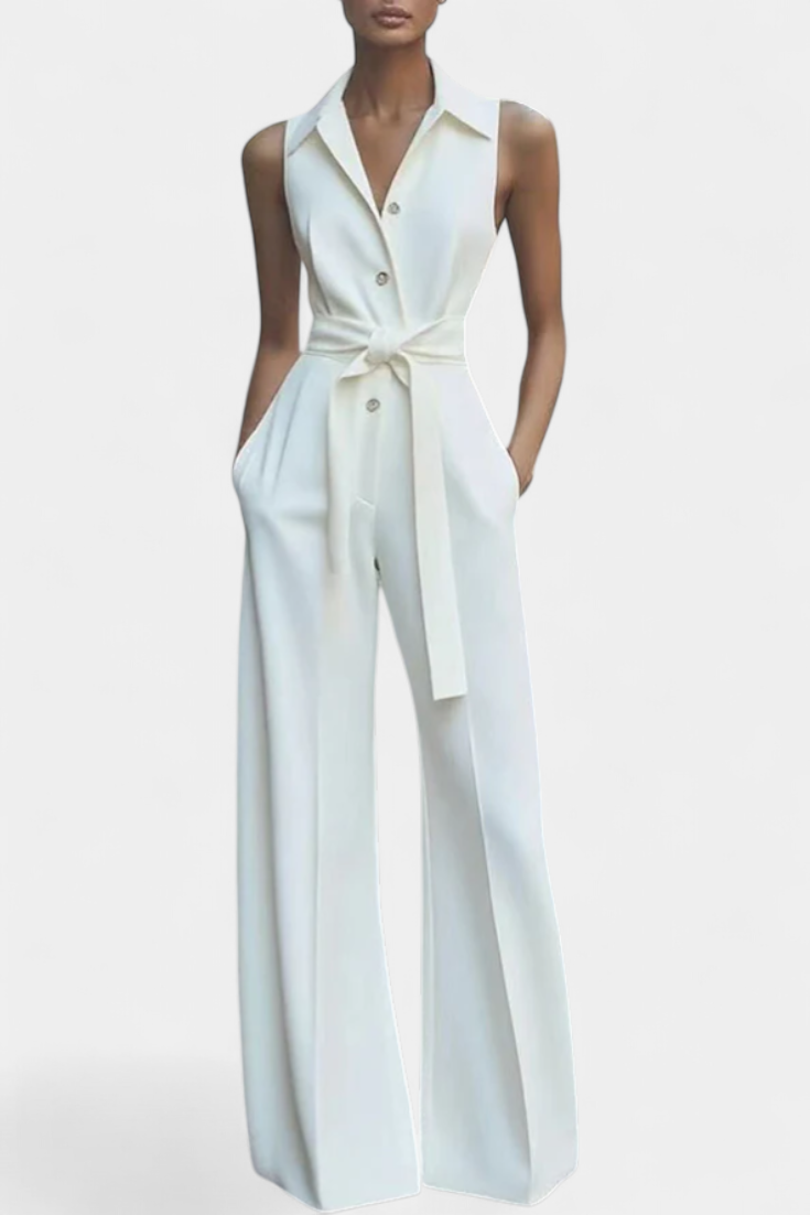 Ariella™ - Structured Lapel Casual Jumpsuit