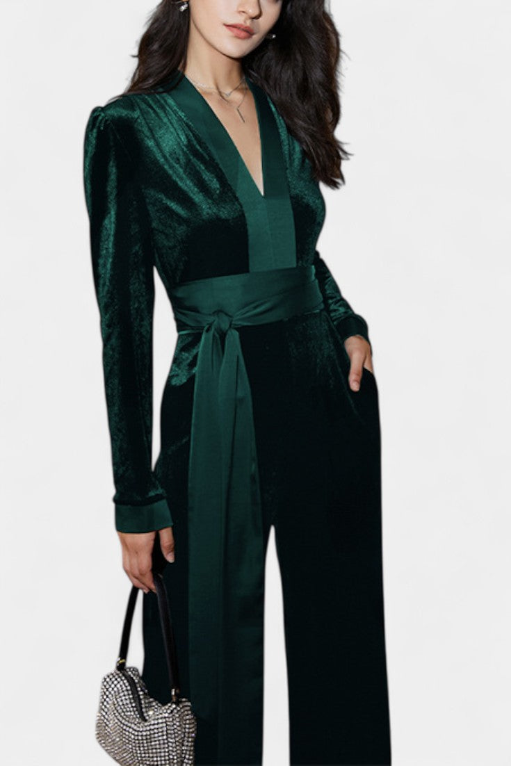 Henrietta™ - Chic High-Waisted Wide-Leg Jumpsuit