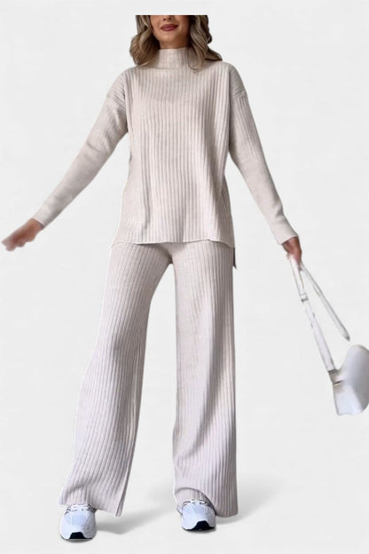 Florisse™ - Stylish Casual Knit Set with Side Slit
