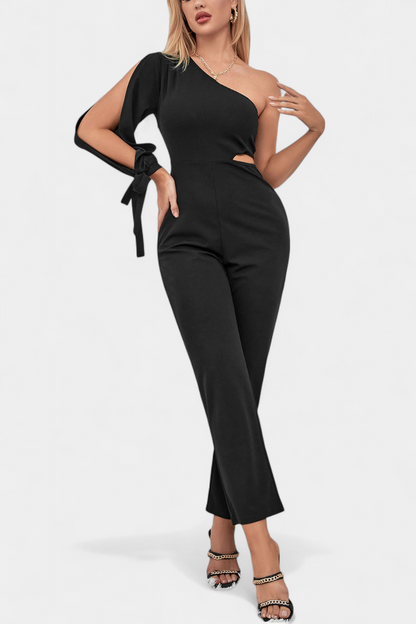 Sahar™ - Asymmetrical Knot Detail Jumpsuit