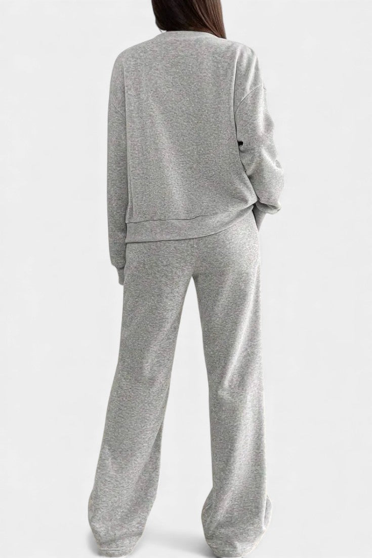 Vellina™ - Cozy Cardigan Jacket & Wide-Leg Pants Set