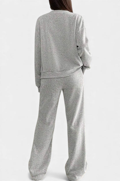 Vellina™ - Cozy Cardigan Jacket & Wide-Leg Pants Set