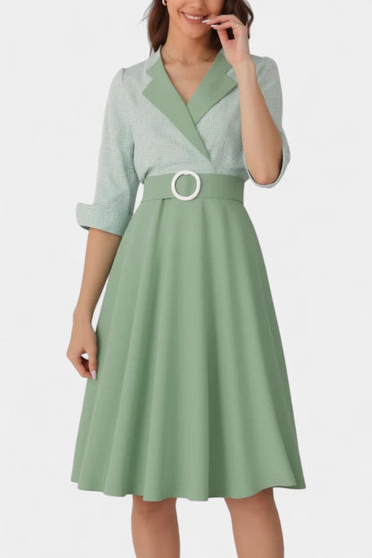 Maria Midi Blazer Dress Featuring a Circular Belt
