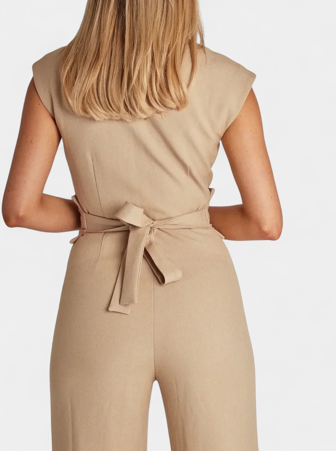 Leona™ -  High-Neck Sleeveless Jumpsuit with Flared Legs