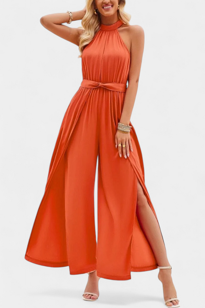Nerya™ -  One-Shoulder Jumpsuit with Bow Accent