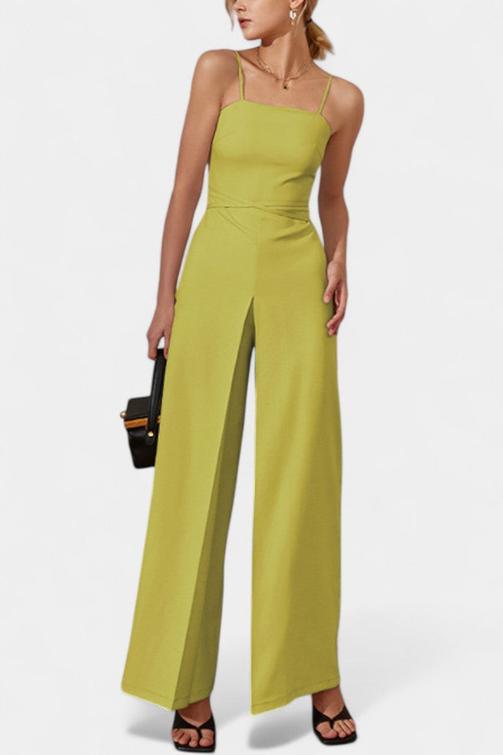 Lindsey™ -  Strapless Wide Leg Jumpsuit with Tied Waist