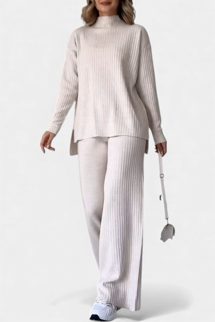 Florisse™ - Stylish Casual Knit Set with Side Slit