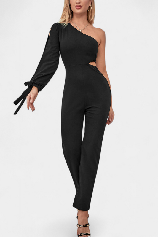 Sahar™ - Asymmetrical Knot Detail Jumpsuit