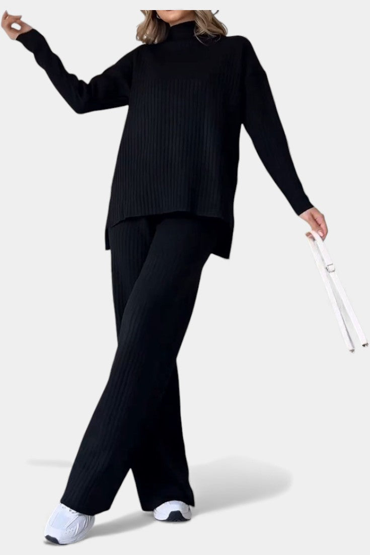 Florisse™ - Stylish Casual Knit Set with Side Slit