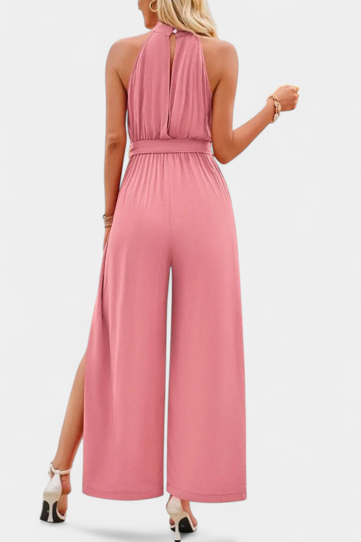 Nerya™ -  One-Shoulder Jumpsuit with Bow Accent