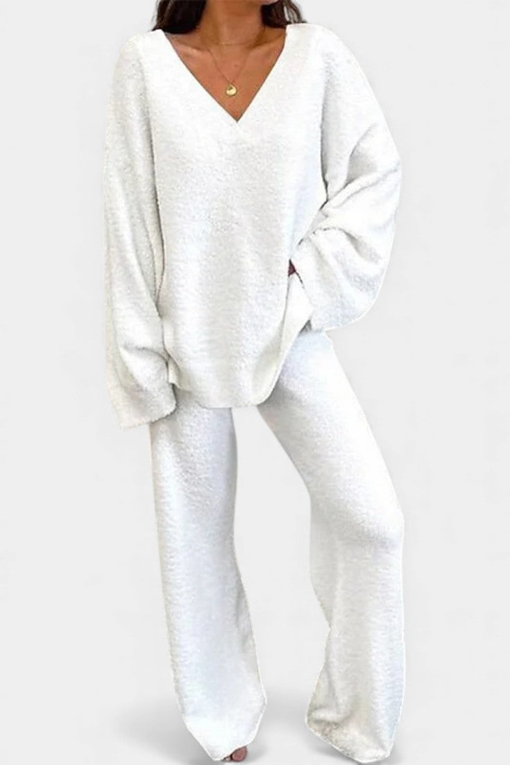 Siléale™ - Cozy V-Neck Two-Piece Daily Outfit