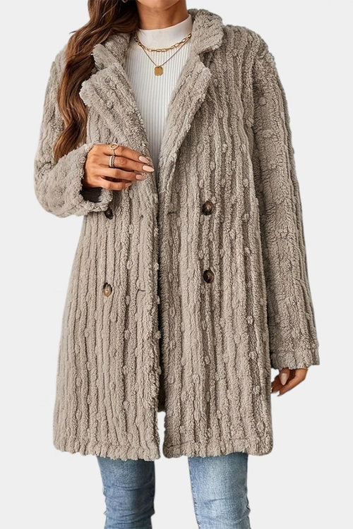 Ceres Casual Mid-Thigh Double-Breasted Jacket