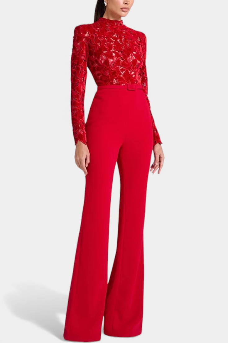 Sima™ - Lace High Neck Jumpsuit