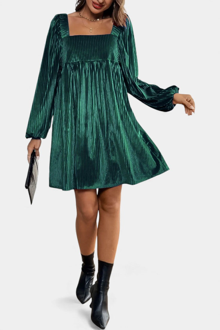 Pleated Velvet Midi Robe by Adrenia