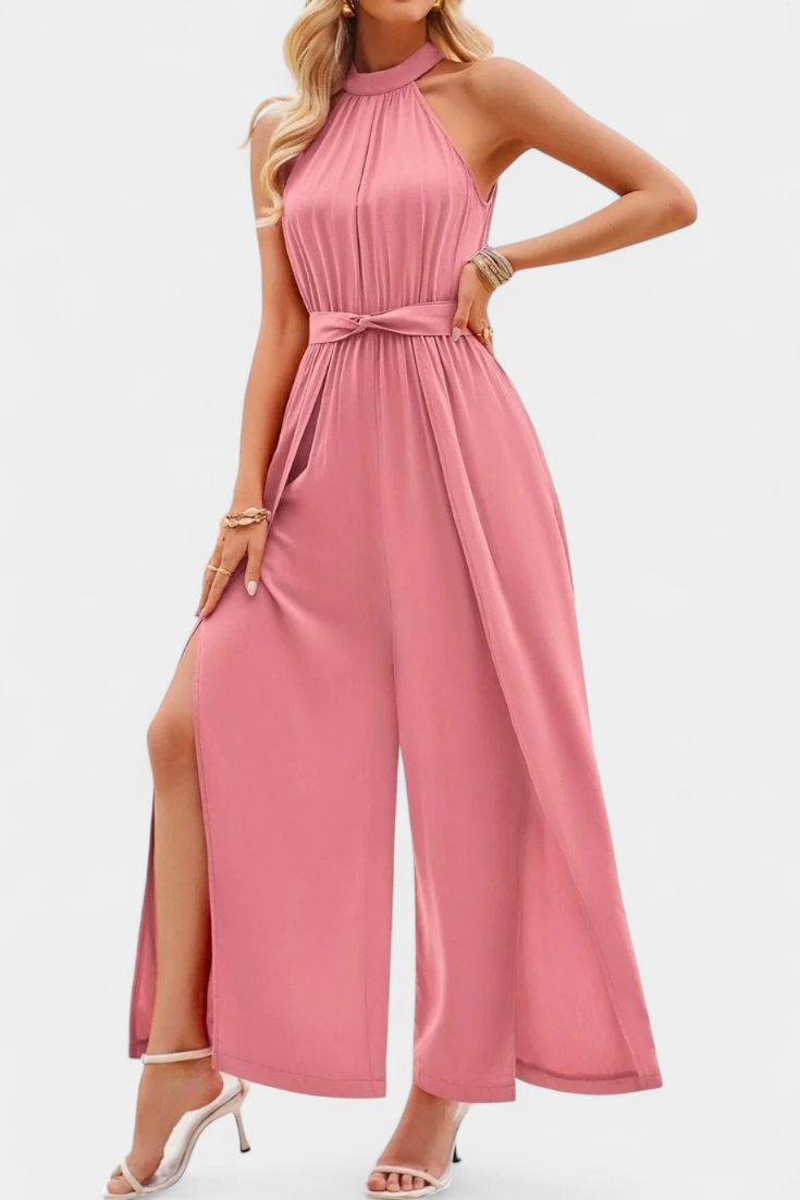 Nerya™ -  One-Shoulder Jumpsuit with Bow Accent