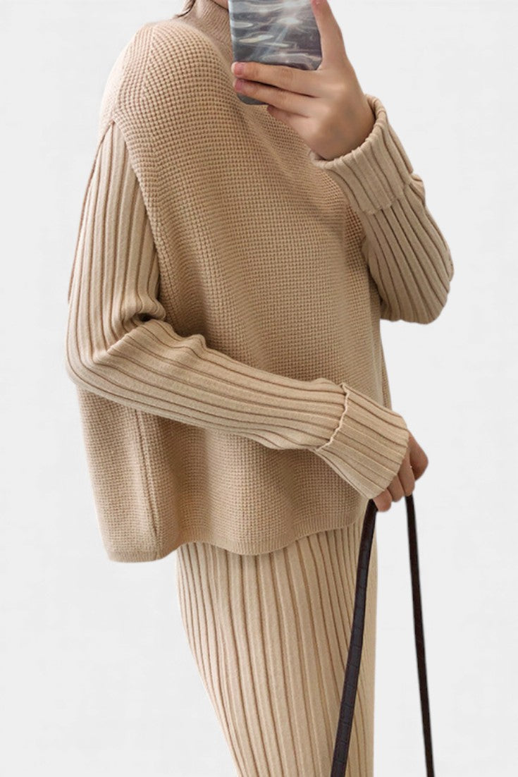 Alectra™ - Modern Silhouette Two-Piece Knit Ensemble