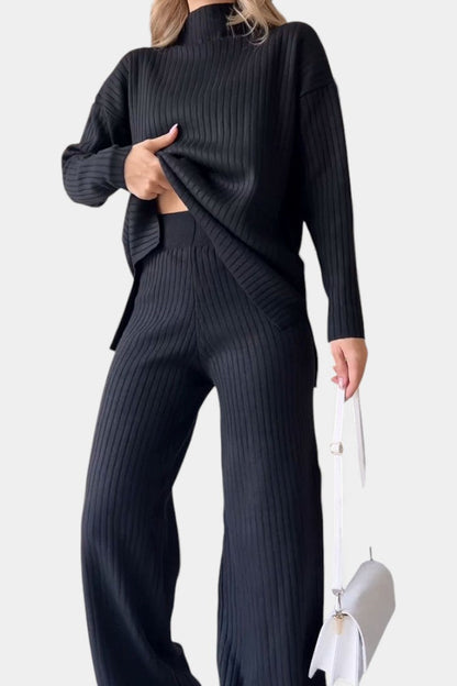 Florisse™ - Stylish Casual Knit Set with Side Slit