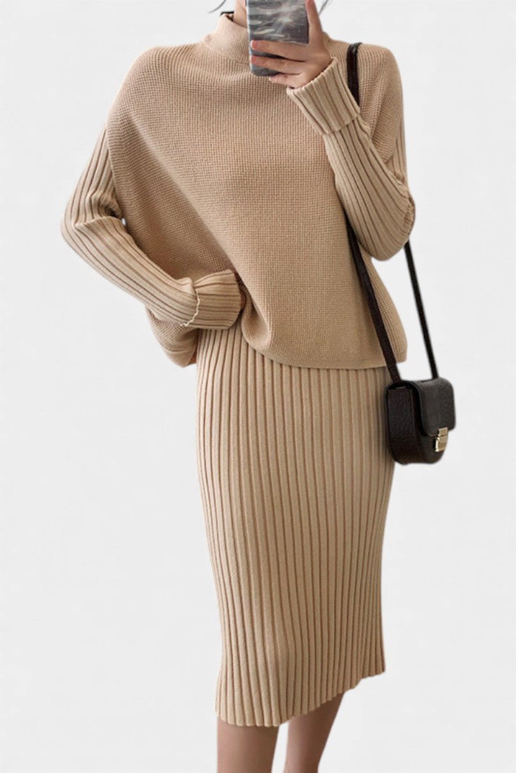 Alectra™ - Modern Silhouette Two-Piece Knit Ensemble