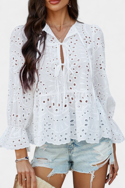 Loose-Fit Bohemian Lace Top by Kayden