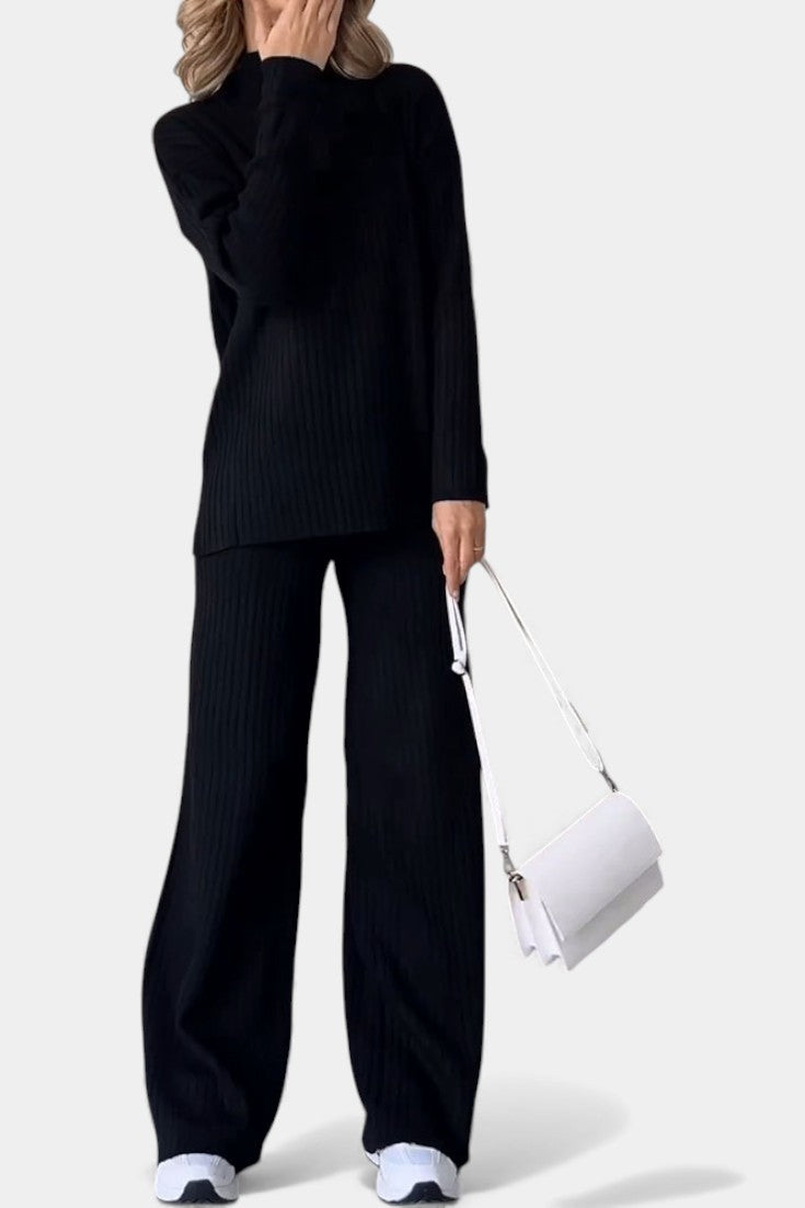 Florisse™ - Stylish Casual Knit Set with Side Slit