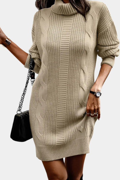 Taciana Long Sleeve Roll Neck Knitted Dress