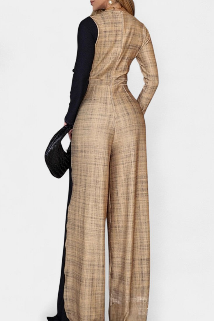 Chic™ - Colorblock Wide-Leg Jumpsuit