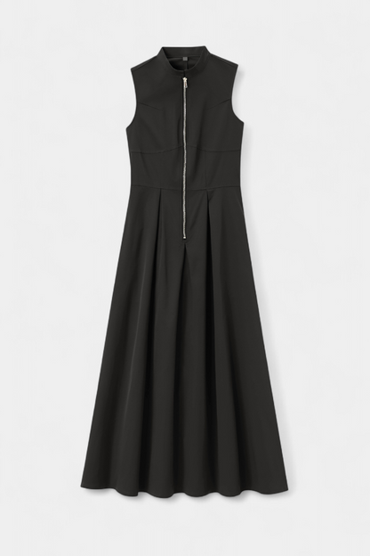 Blanca™ - Pleated Wide Leg Jumpsuit with Round Neck