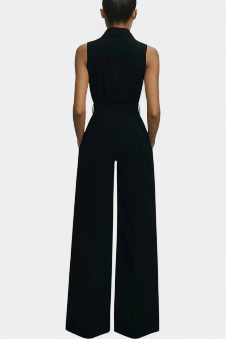 Ariella™ - Structured Lapel Casual Jumpsuit