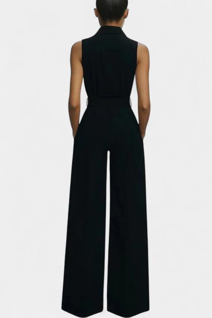 Ariella™ - Structured Lapel Casual Jumpsuit