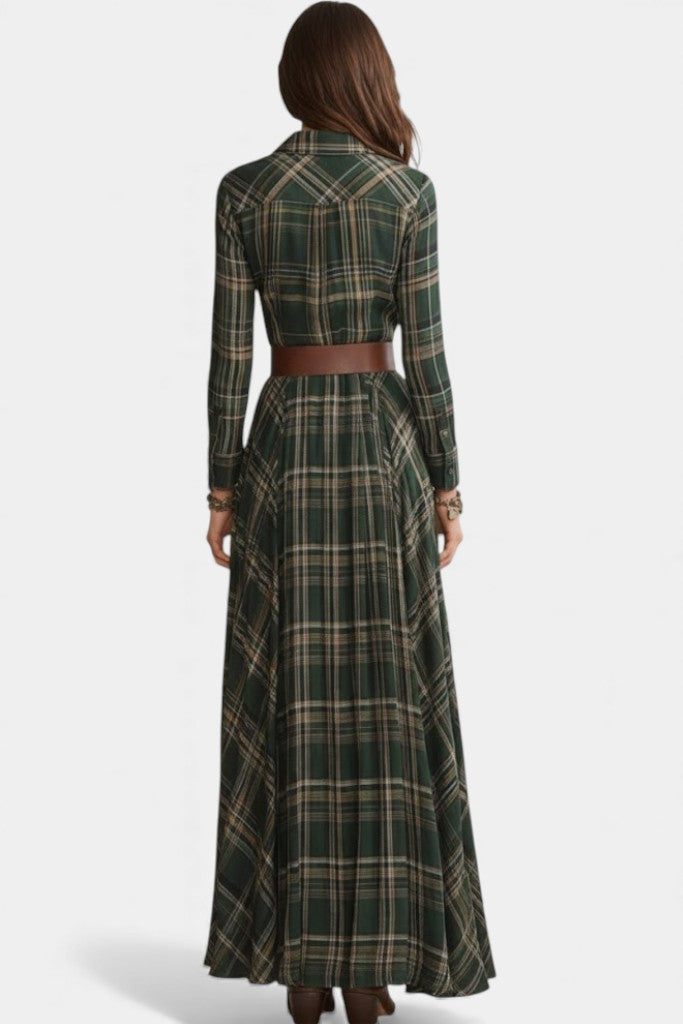 Deep Green Alyona Maxi Dress - Western Chic Style