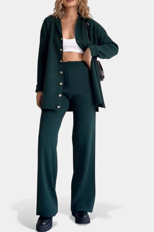 Striped™ - Jacquard Knit Two-Piece Set with Thoughtful Design